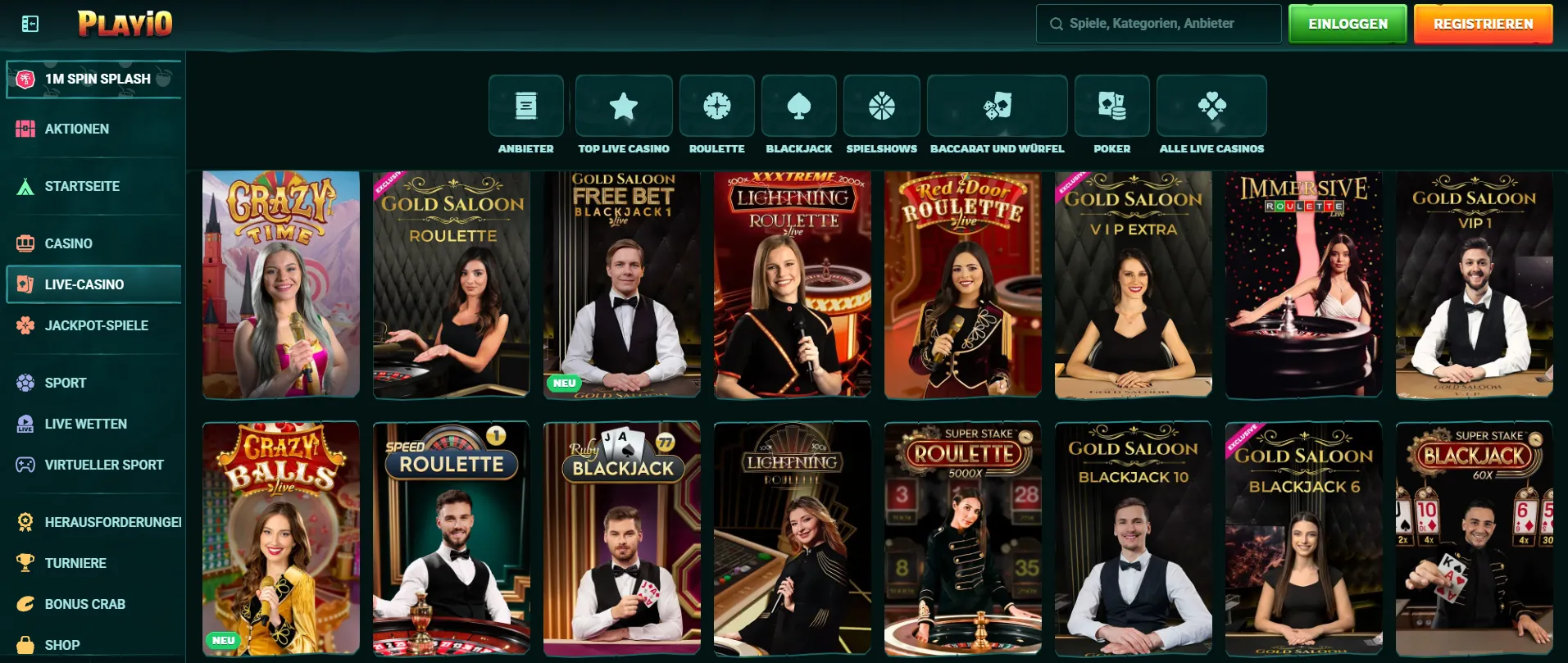 Live Casino ohne OASIS: Echtzeit-Spielerlebnis